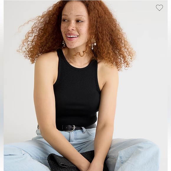NWT JCrew favorite tank black vintage rib - Picture 4 of 9